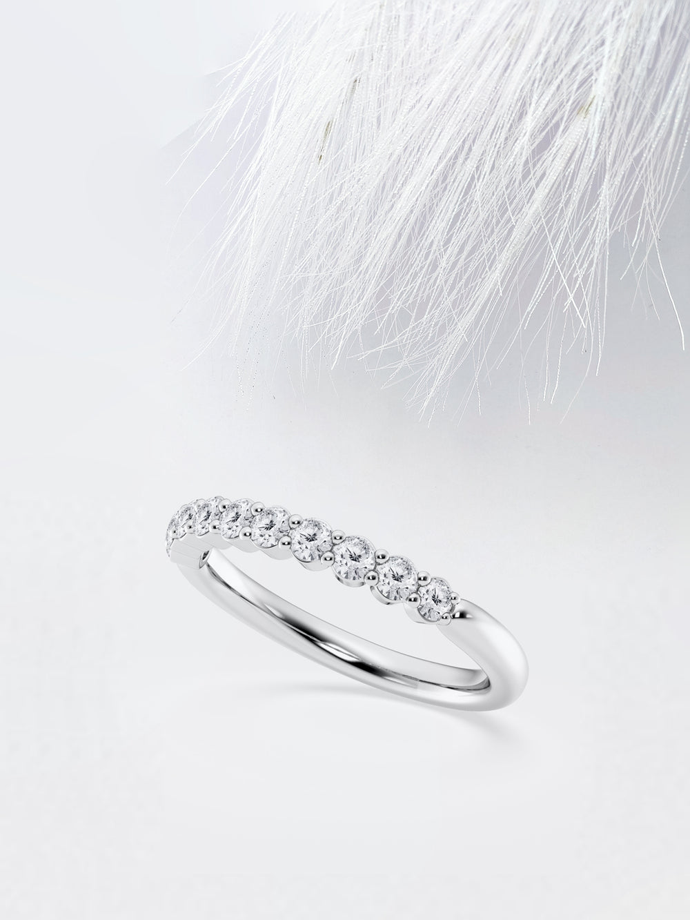 Round FG - VS2 Lab Grown Diamond Prong Set Wedding Band - Doozy Diamonds