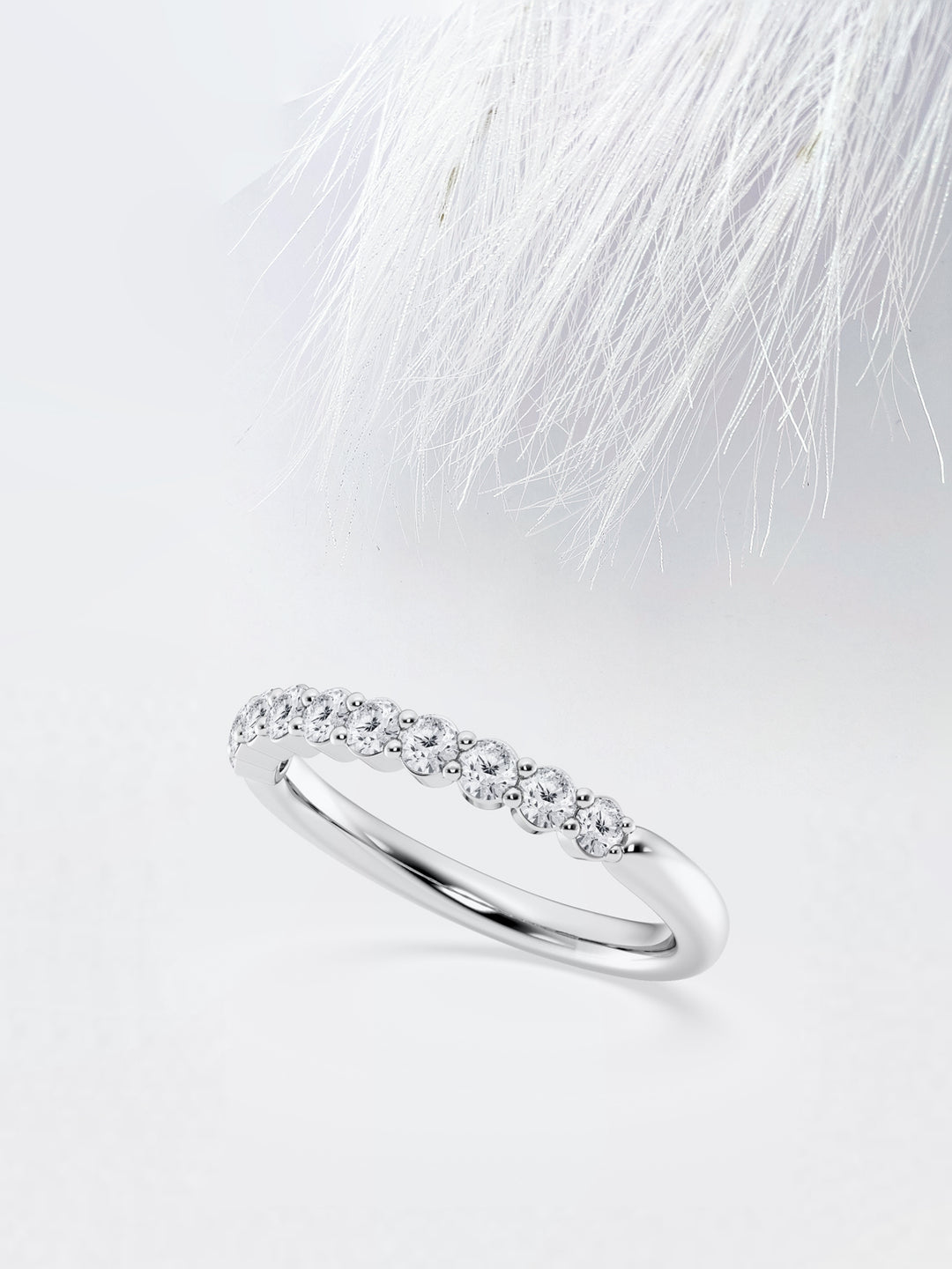 Round FG - VS2 Lab Grown Diamond Prong Set Wedding Band - Doozy Diamonds