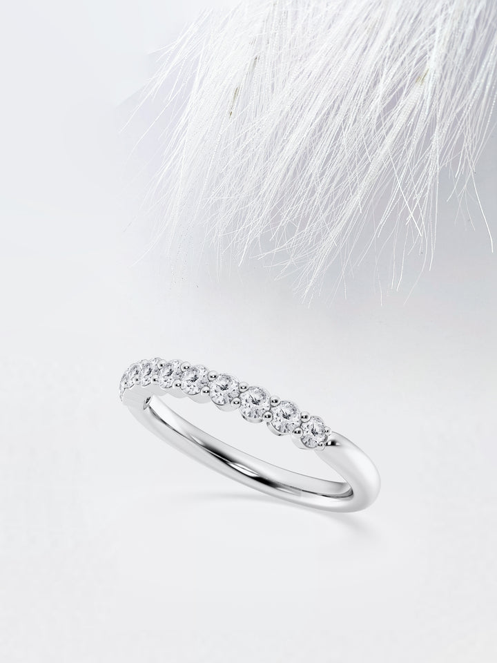 Round FG - VS2 Lab Grown Diamond Prong Set Wedding Band - Doozy Diamonds