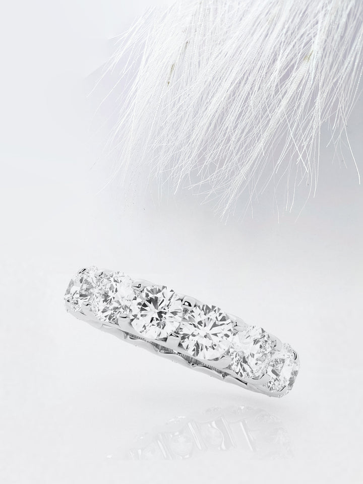Round FG - VS2 Lab Grown Diamond Full Eternity Wedding Band - Doozy Diamonds
