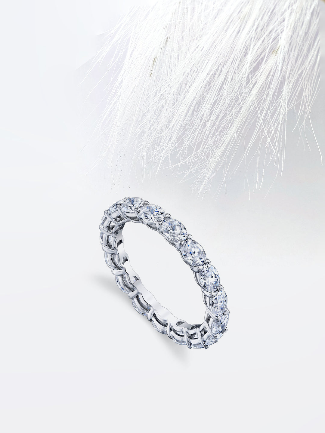 Oval FG - VS1 Lab Grown Diamond Full Eternity Wedding Band - Doozy Diamonds