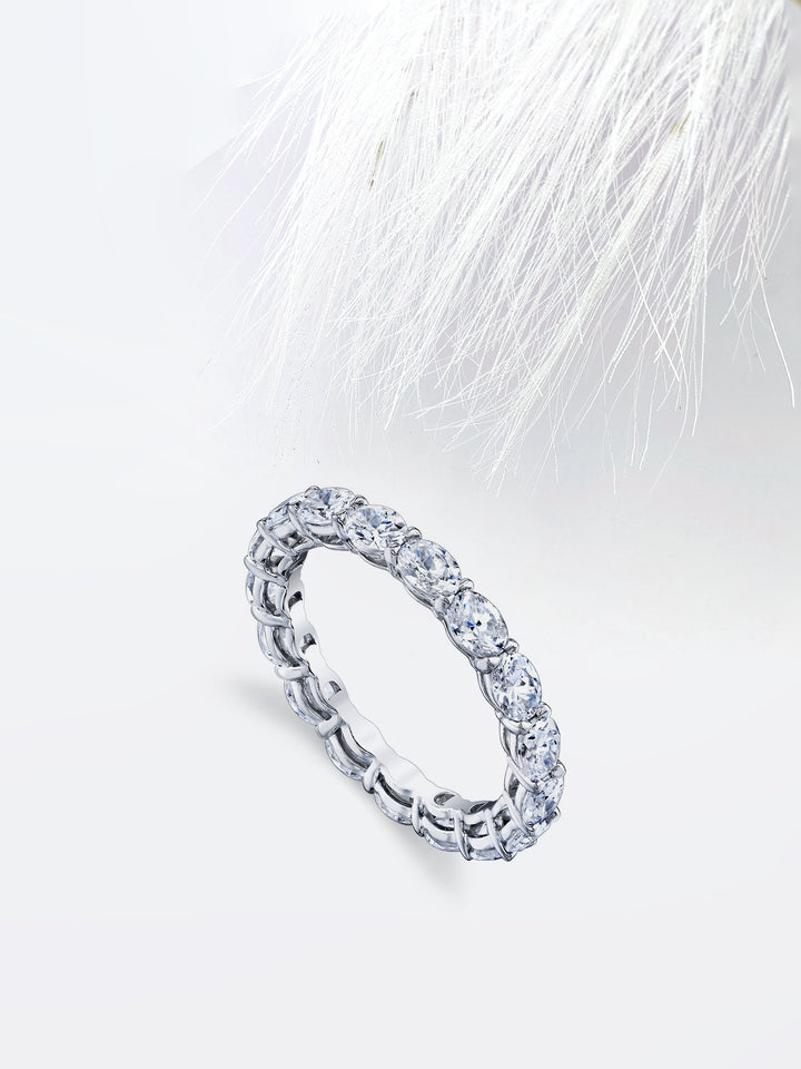 Oval FG - VS1 Lab Grown Diamond Full Eternity Wedding Band - Doozy Diamonds