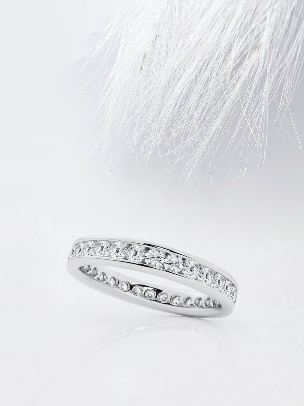 Round FG - VS2 Lab Grown Diamond Channel Set Wedding Band - Doozy Diamonds