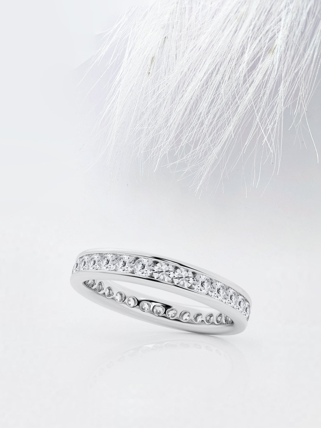 Round FG - VS2 Lab Grown Diamond Channel Set Wedding Band - Doozy Diamonds