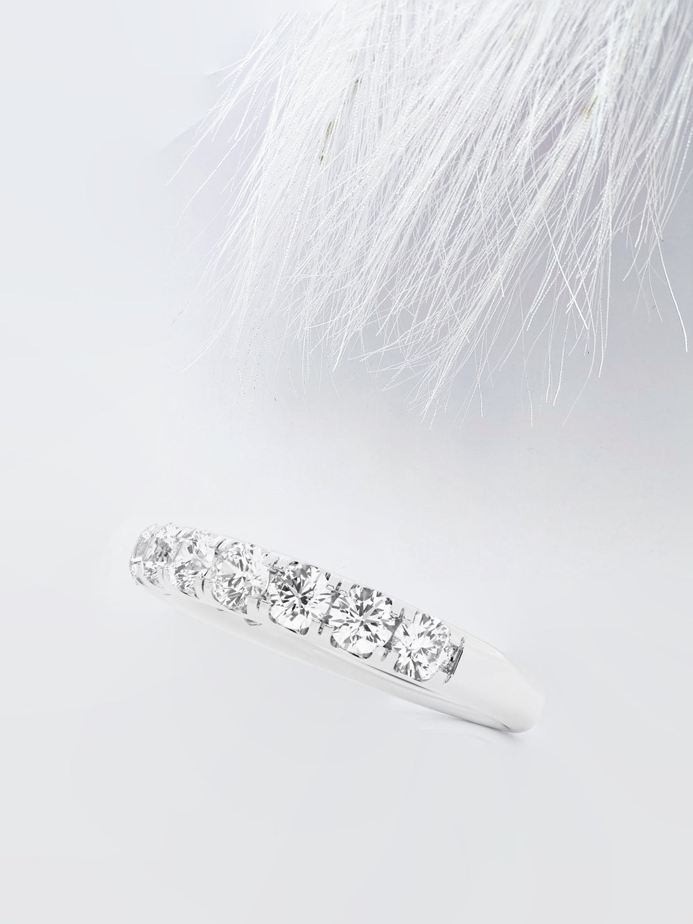 Round FG - VS2 Lab Grown Diamond Half Eternity Wedding Band - Doozy Diamonds