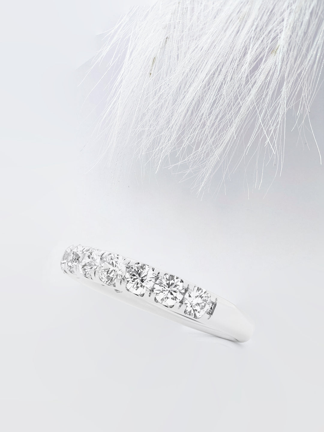 Round FG - VS2 Lab Grown Diamond Half Eternity Wedding Band - Doozy Diamonds