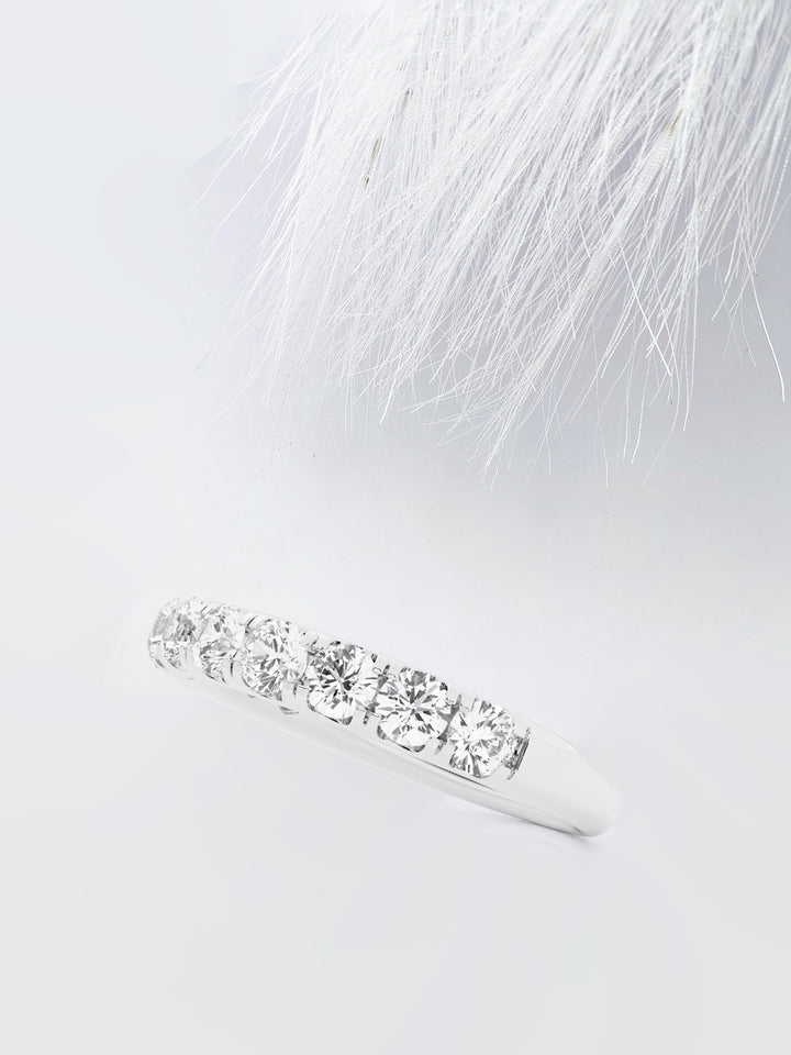 Round FG - VS2 Lab Grown Diamond Half Eternity Wedding Band - Doozy Diamonds
