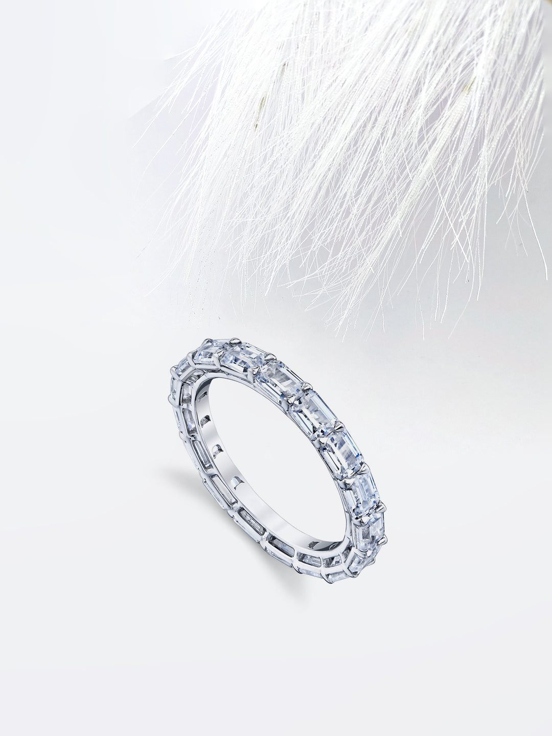 Emerald FG - VS1 Lab Grown Diamond East - West Wedding Band - Doozy Diamonds