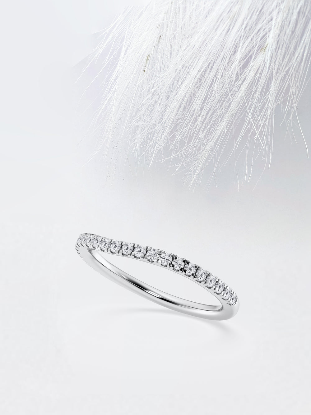 Round FG - VS2 Lab Grown Diamond Curved Eternity Band - Doozy Diamonds
