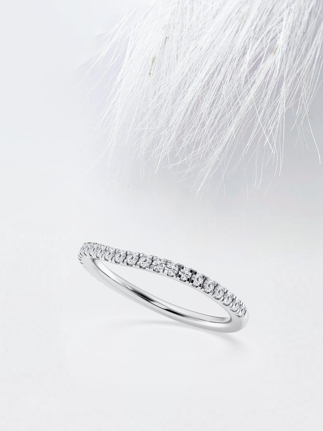Round FG - VS2 Lab Grown Diamond Curved Eternity Band - Doozy Diamonds