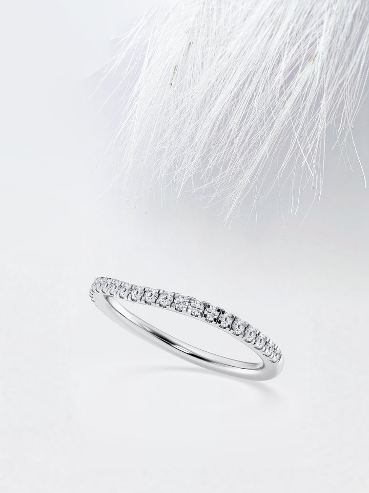 Round FG - VS2 Lab Grown Diamond Curved Eternity Band - Doozy Diamonds