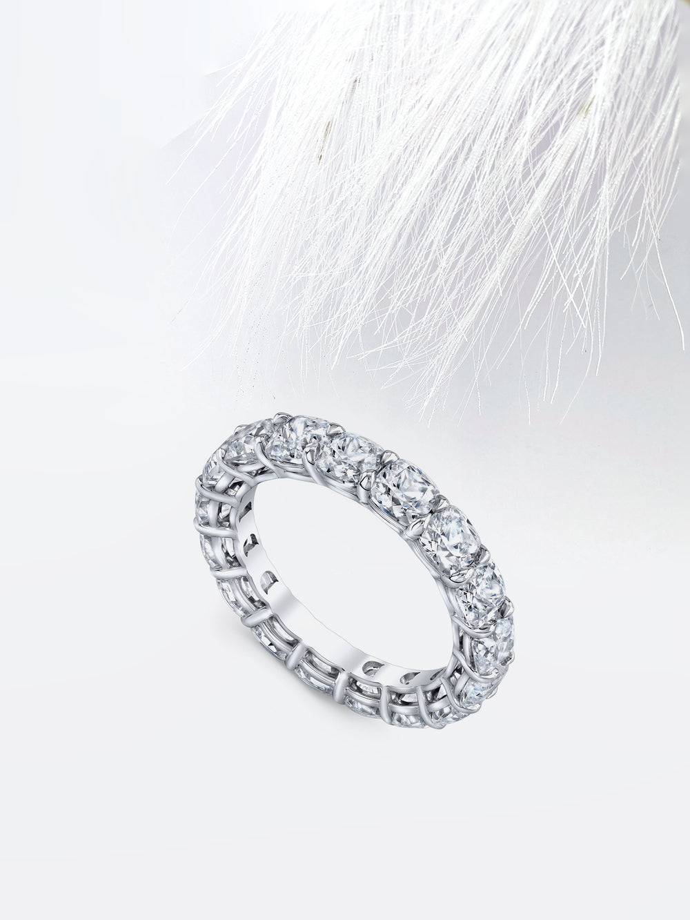 Cushion FG - VS1 Lab Grown Diamond Full Eternity Wedding Band - Doozy Diamonds