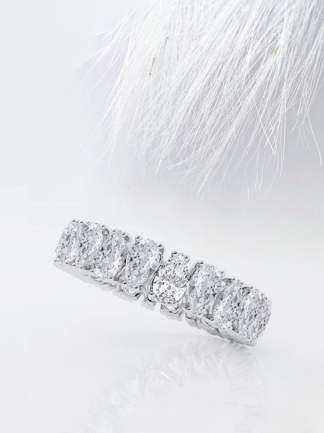 Pear FG - VS2 Lab Grown Diamond Alternative Eternity Band - Doozy Diamonds
