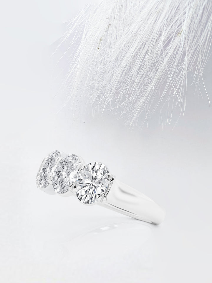 Oval FG - VS2 Lab Grown Diamond Full Eternity Wedding Band - Doozy Diamonds