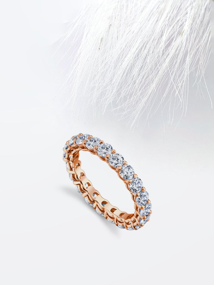 Round FG - VS1 Lab Grown Diamond Full Eternity Dainty Band - Doozy Diamonds