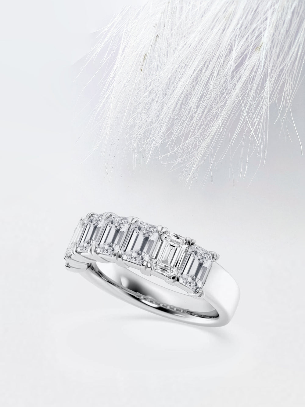 Emerald FG - VS2 Lab Grown Diamond Seven Stone Wedding Band - Doozy Diamonds