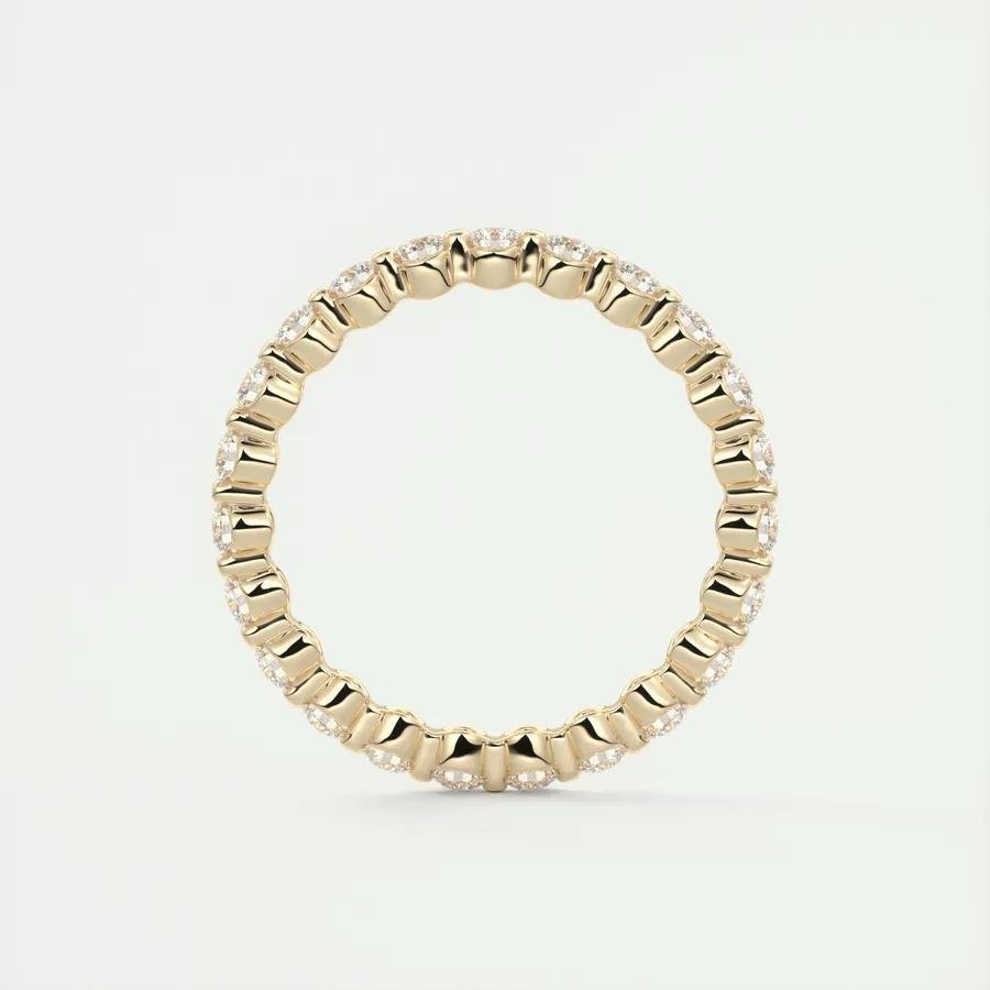 Sustainable round brilliant diamond wedding ring