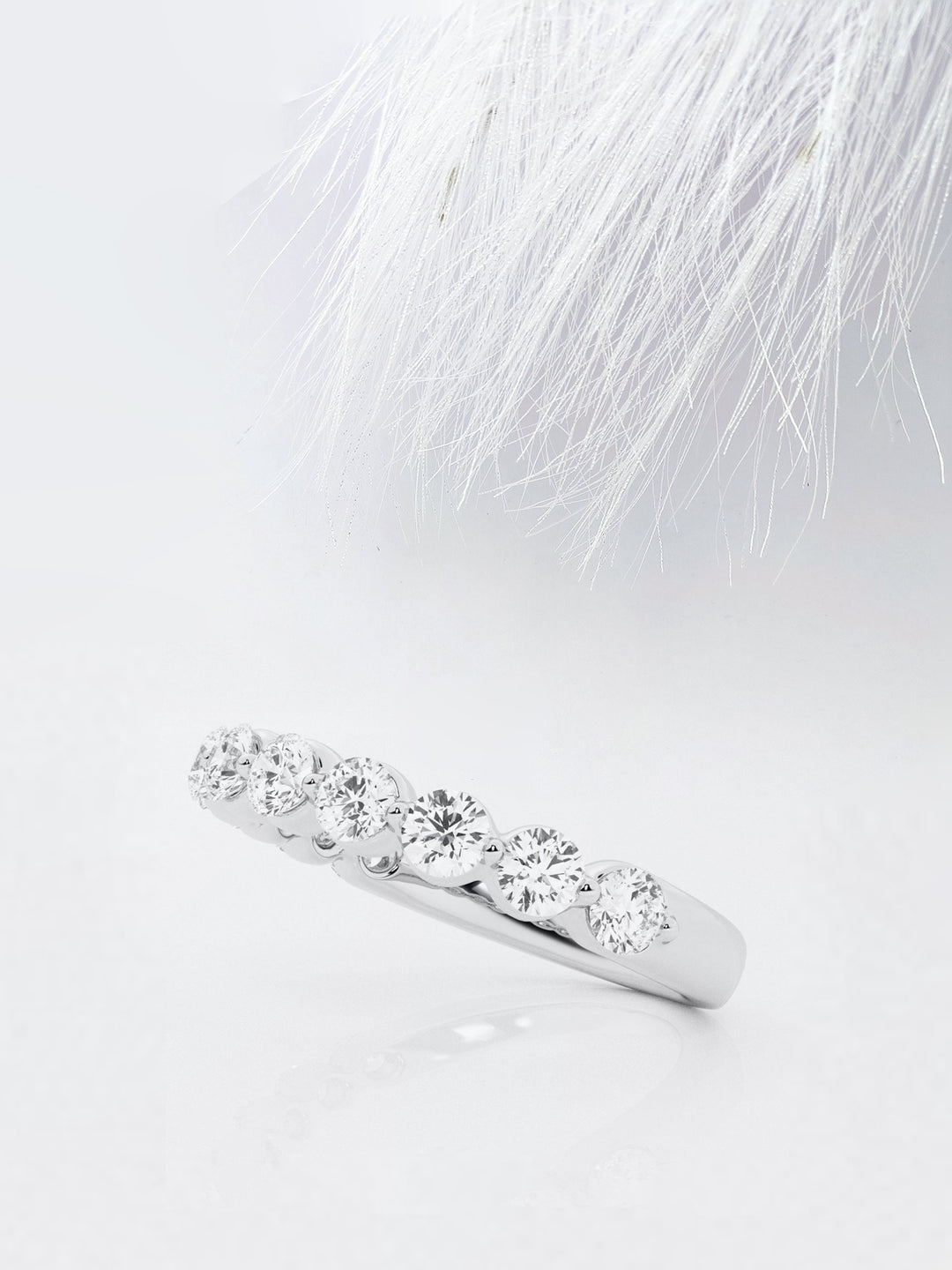 Round FG - VS2 Lab Grown Diamond Floating Wedding Band - Doozy Diamonds