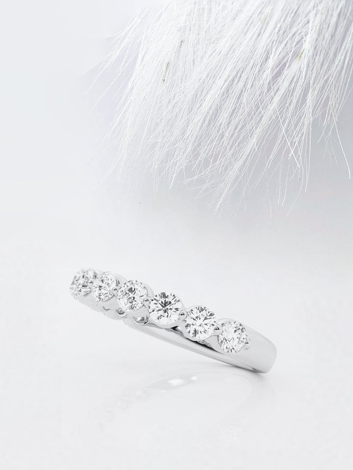 Round FG - VS2 Lab Grown Diamond Floating Wedding Band - Doozy Diamonds