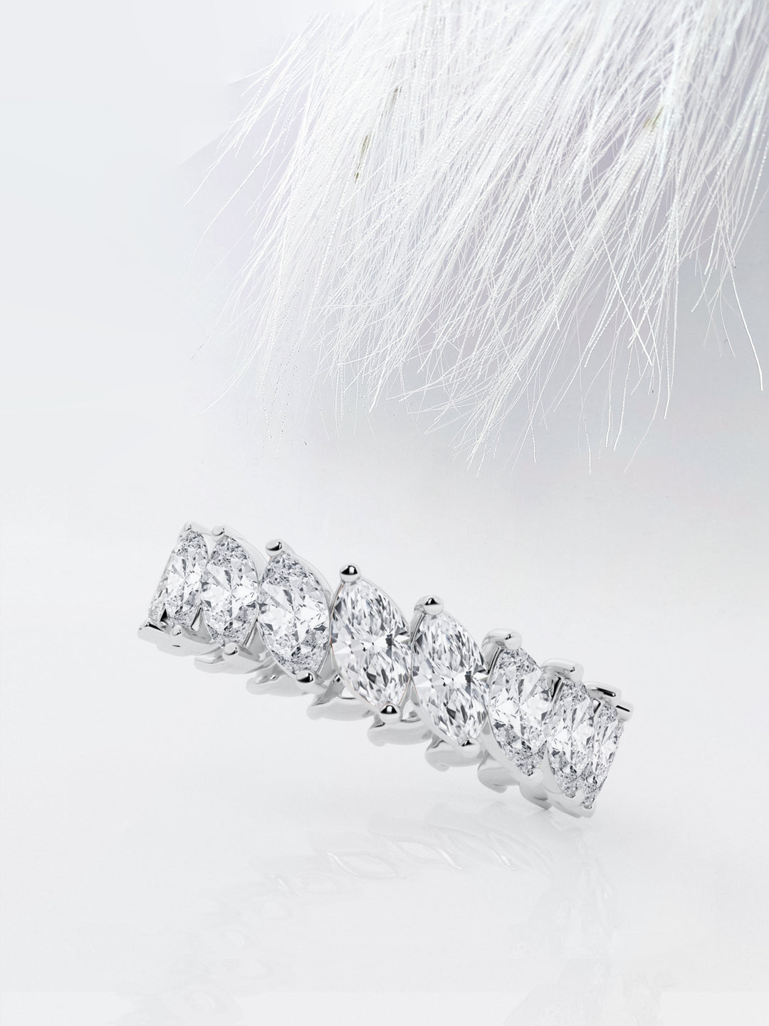Marquise FG - VS2 Lab Grown Diamond Full Eternity Wedding Band - Doozy Diamonds