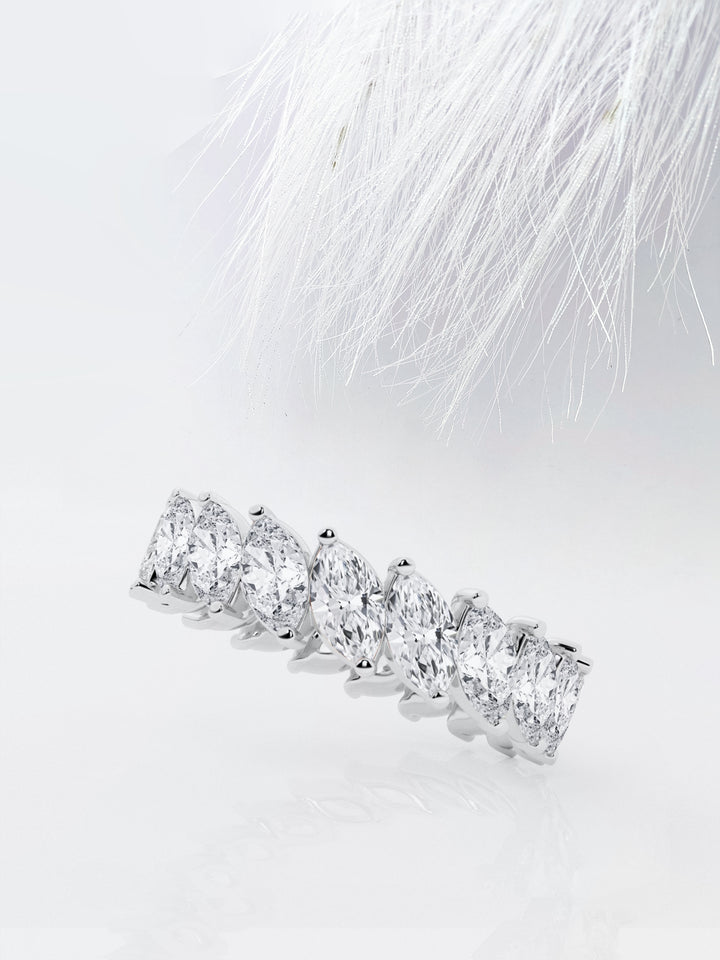 Marquise FG - VS2 Lab Grown Diamond Full Eternity Wedding Band - Doozy Diamonds