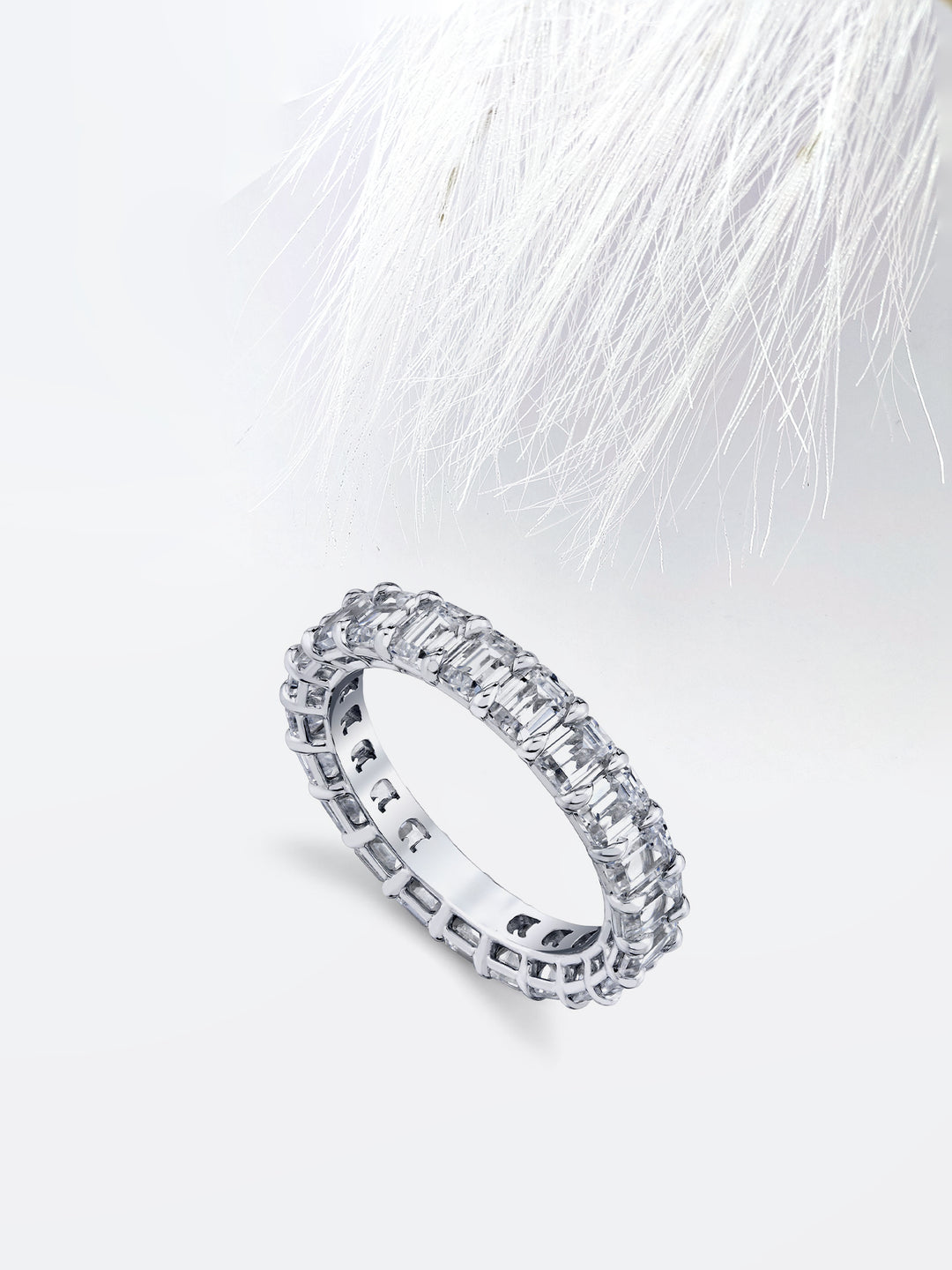 Emerald FG - VS1 Lab Grown Diamond Full Eternity Wedding Band - Doozy Diamonds