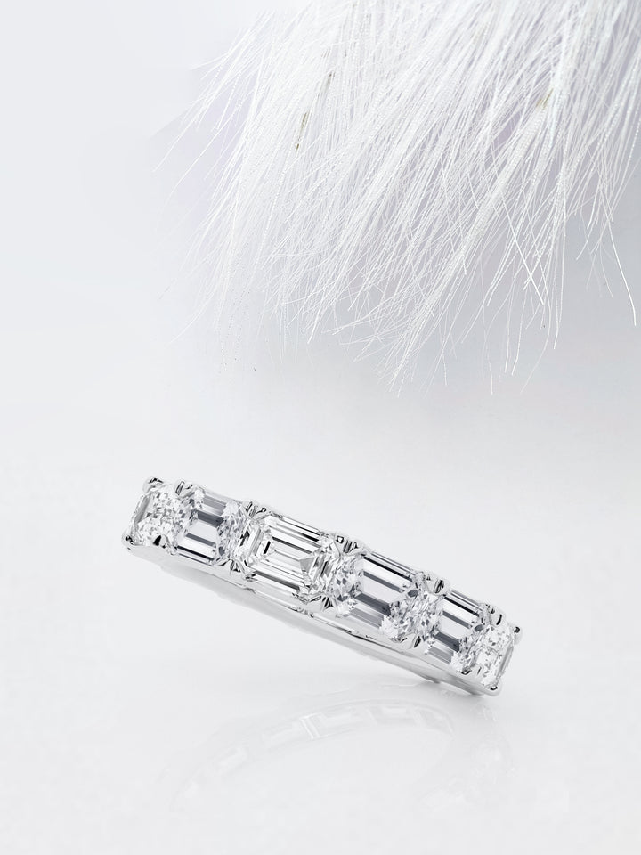 Emerald East - West FG - VS2 Lab Grown Diamond Full Eternity Wedding Band - Doozy Diamonds