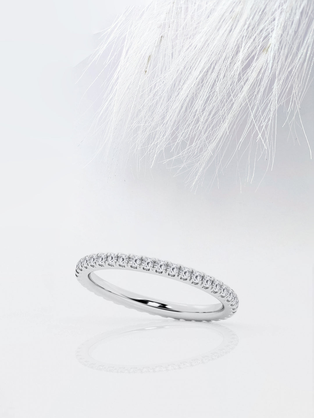 Round FG - VS2 Lab Grown Diamond Full Eternity Dainty Band - Doozy Diamonds