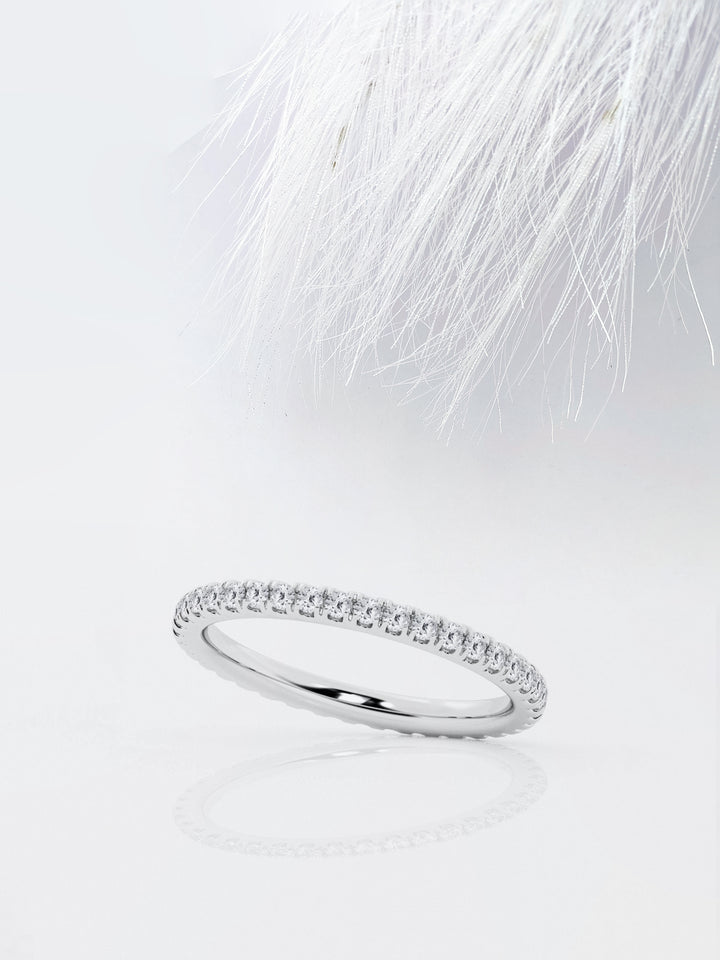 Round FG - VS2 Lab Grown Diamond Full Eternity Dainty Band - Doozy Diamonds