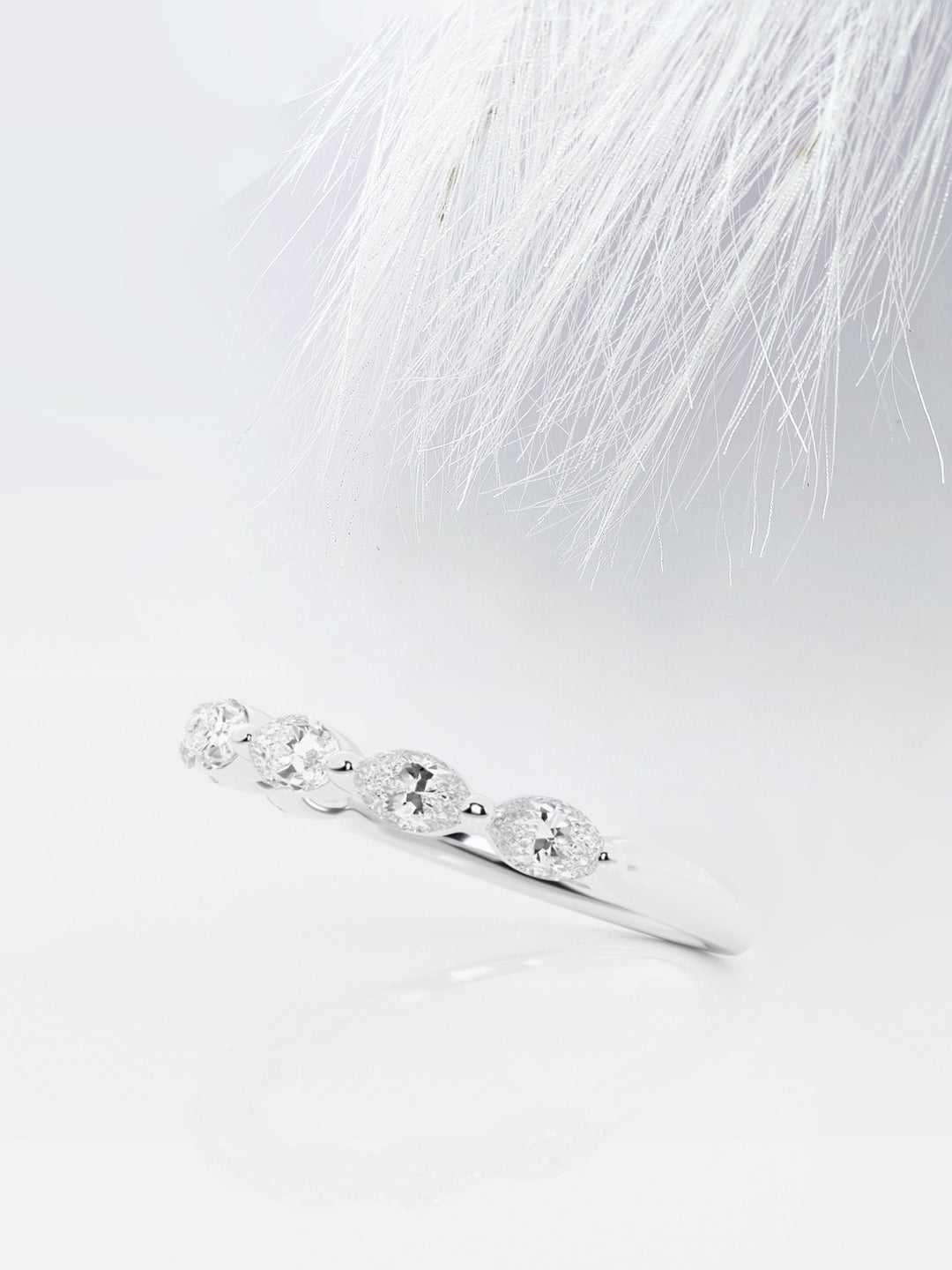 Marquise FG - VS2 Lab Grown Diamond Floating Wedding Band - Doozy Diamonds