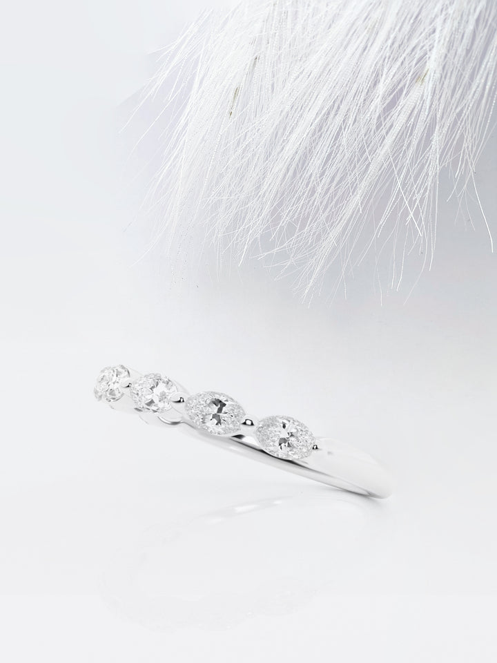Marquise FG - VS2 Lab Grown Diamond Floating Wedding Band - Doozy Diamonds