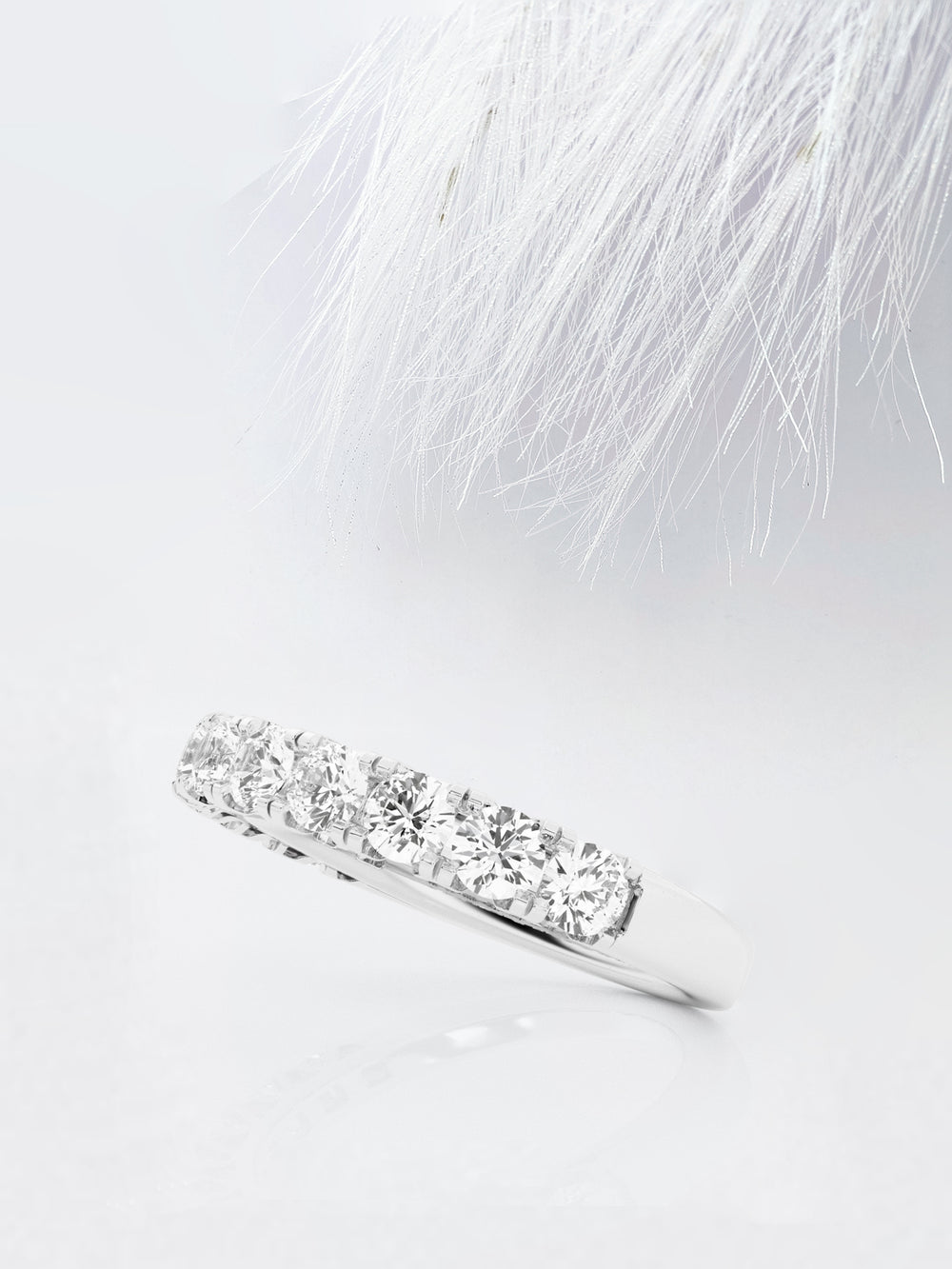 Round FG - VS2 Lab Grown Diamond Half Eternity Wedding Band - Doozy Diamonds