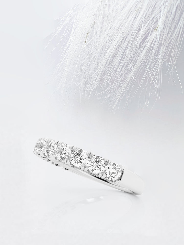 Round FG - VS2 Lab Grown Diamond Half Eternity Wedding Band - Doozy Diamonds