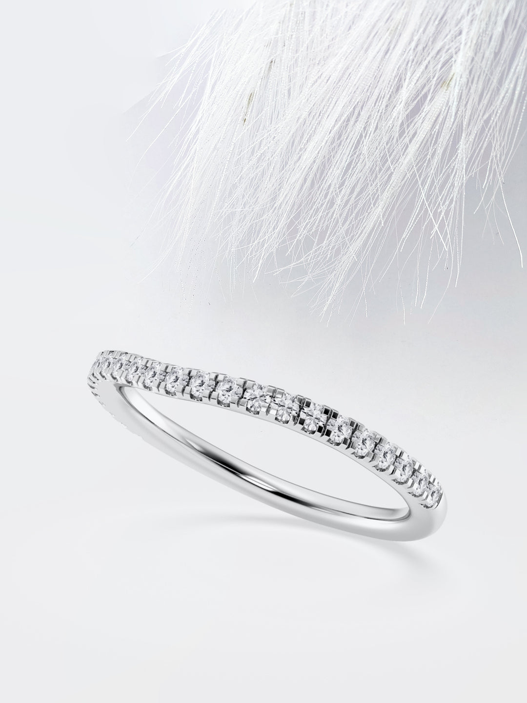 Round FG - VS2 Lab Grown Diamond Half Eternity Wedding Band - Doozy Diamonds