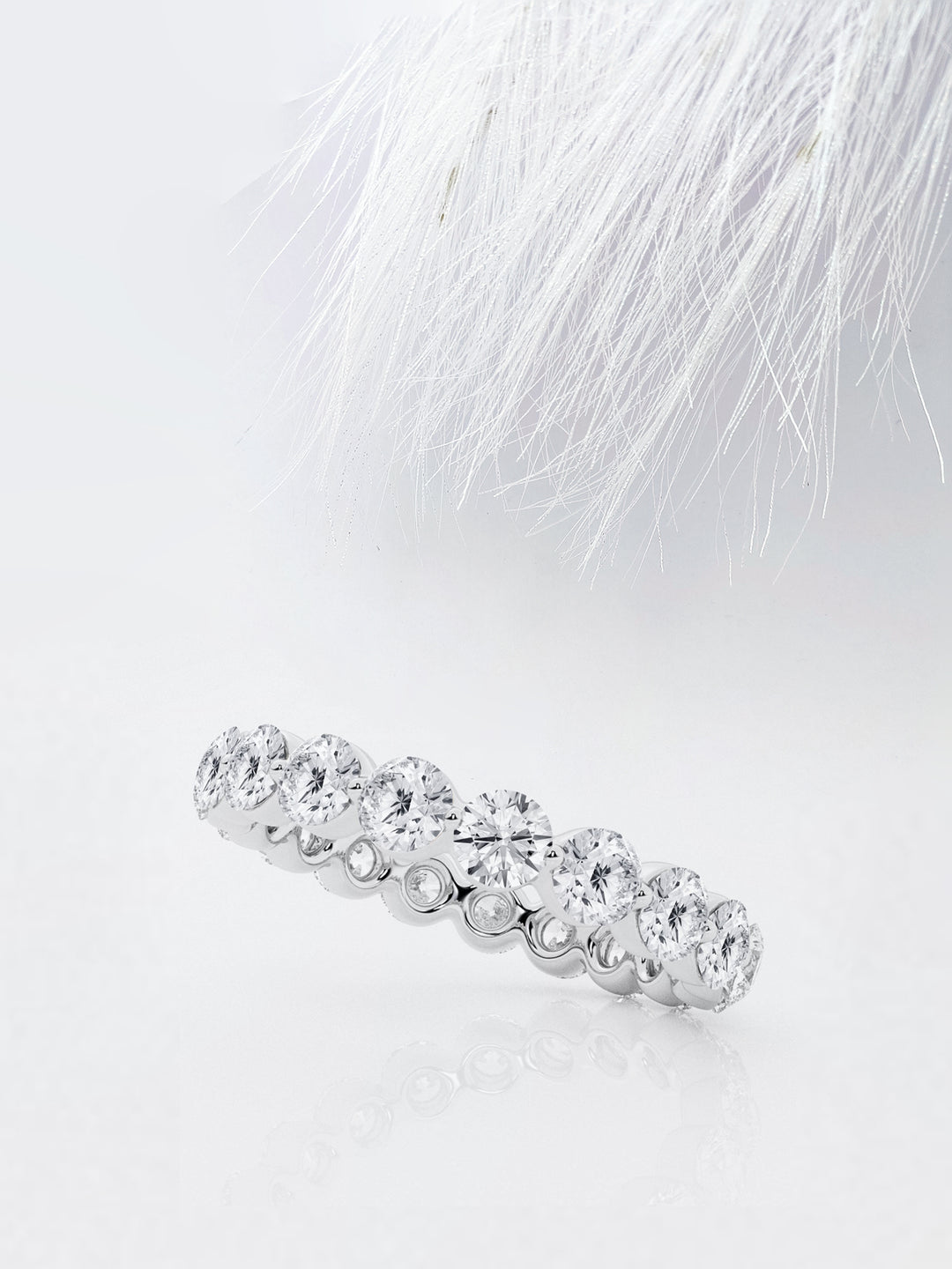 Round FG - VS2 Lab Grown Diamond Full Eternity Wedding Band - Doozy Diamonds