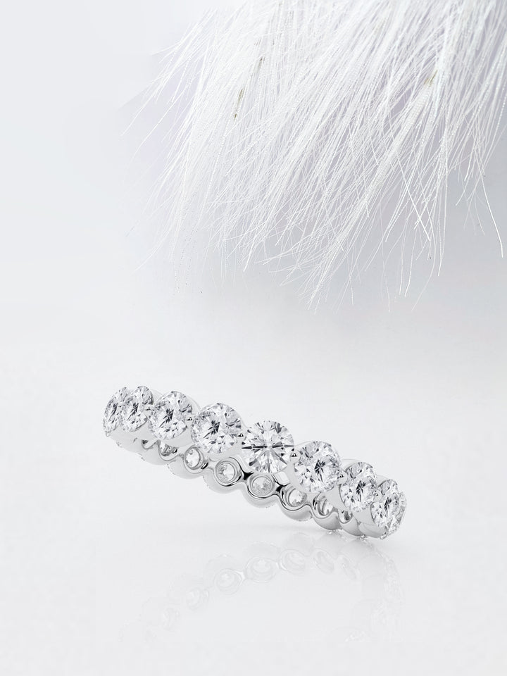 Round FG - VS2 Lab Grown Diamond Full Eternity Wedding Band - Doozy Diamonds
