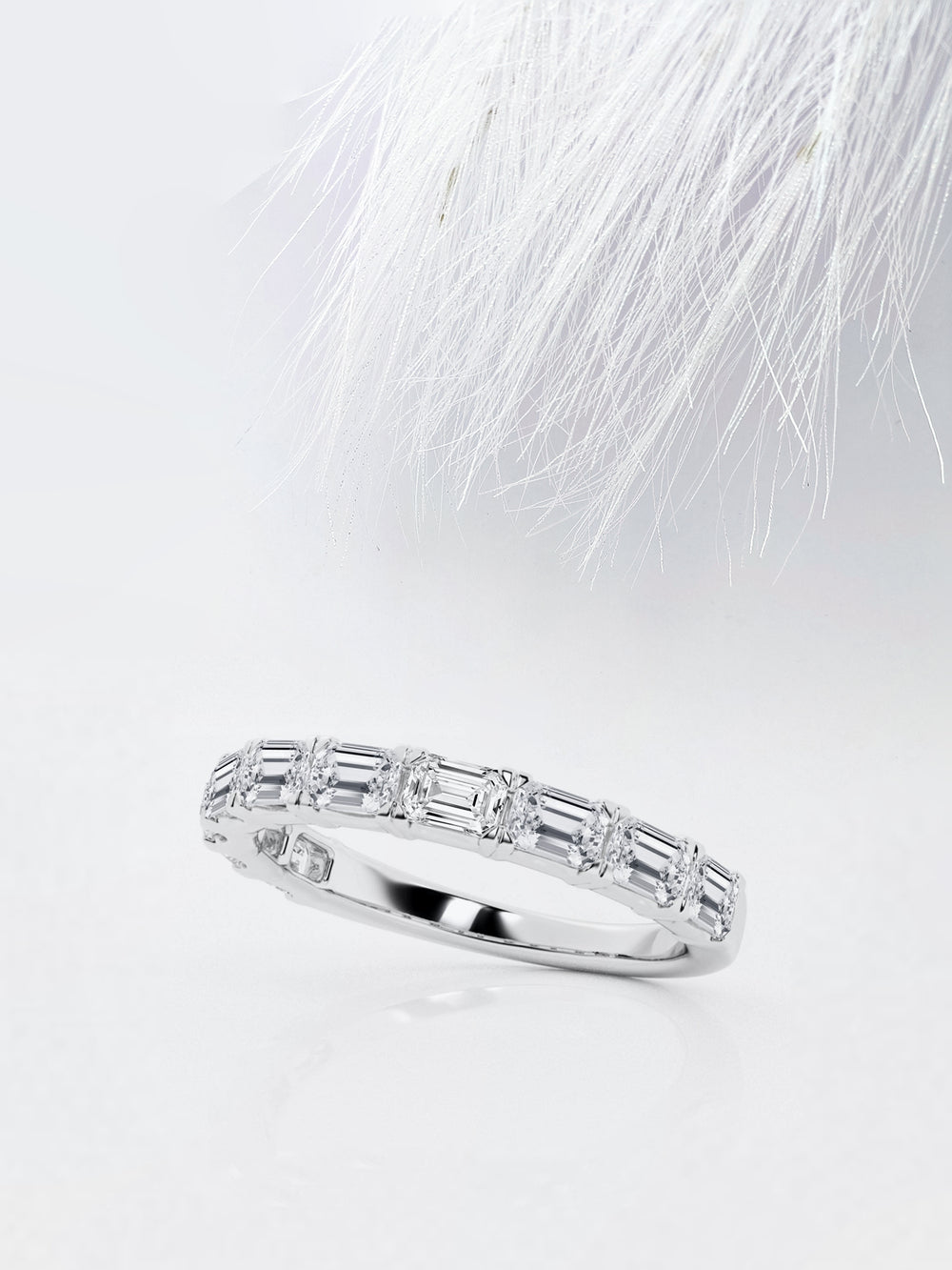 Emerald FG - VS2 Lab Grown Diamond East To West Eternity Band For Women - Doozy Diamonds