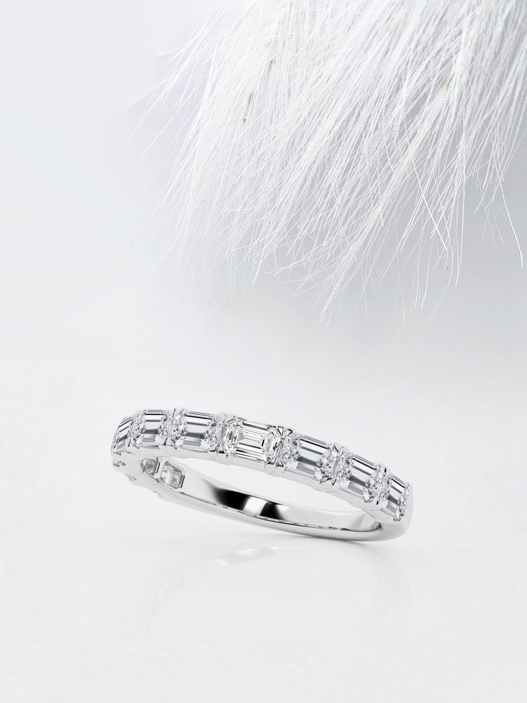 Emerald FG - VS2 Lab Grown Diamond East To West Eternity Band For Women - Doozy Diamonds