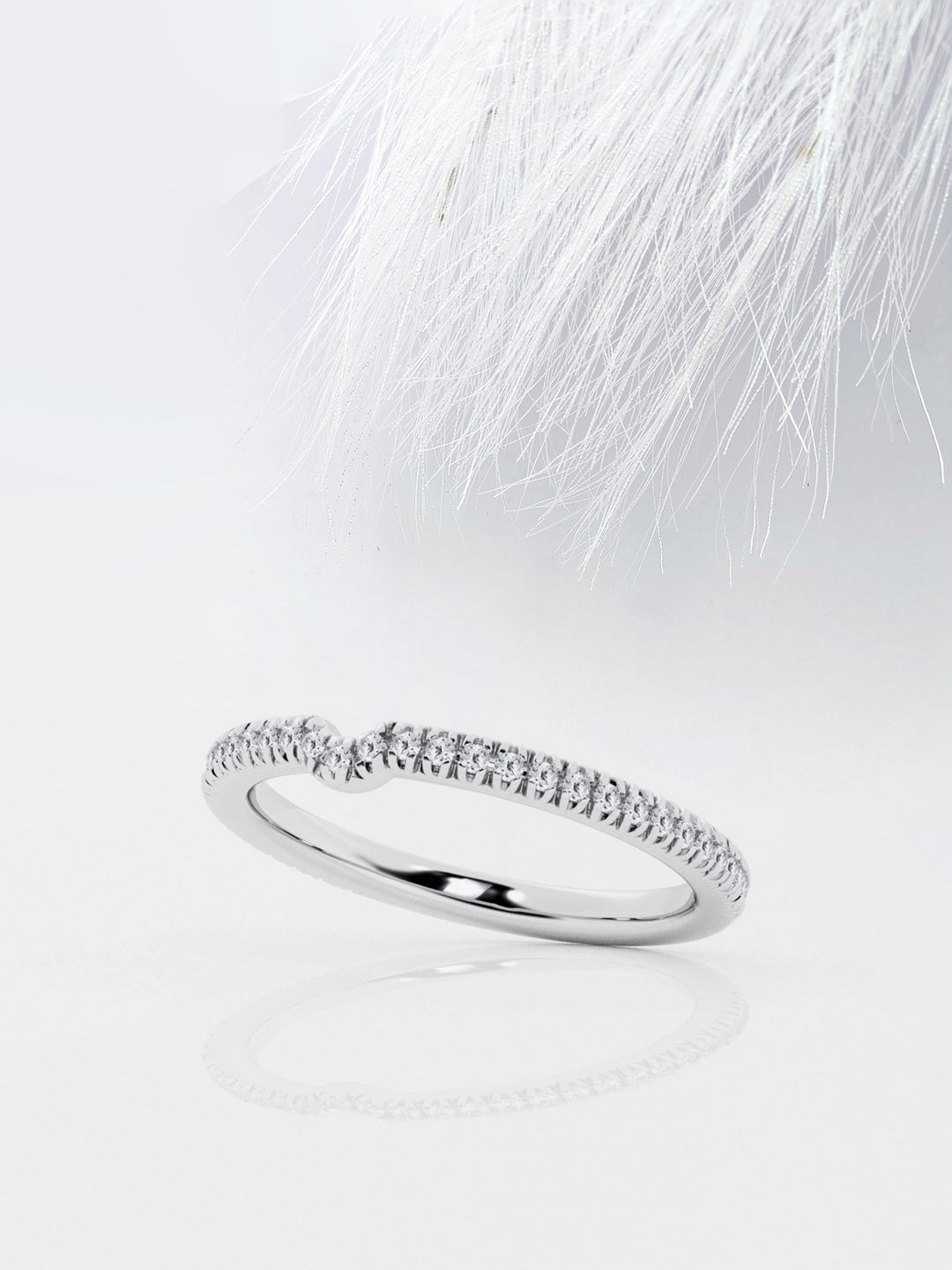 Round FG - VS2 Lab Grown Diamond French Pave Stacking Band - Doozy Diamonds