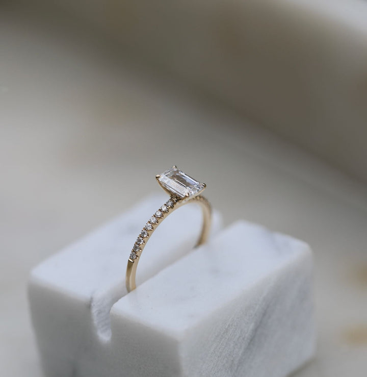 Shop the emerald cut solitaire engagement ring collection online