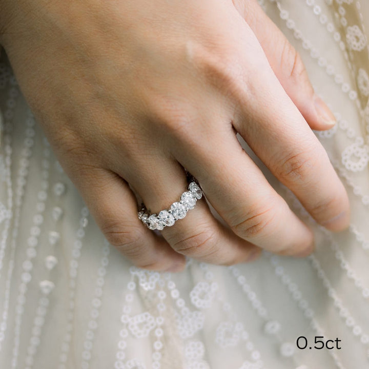 Oval DE - VS1 Lab Grown Diamond Full Eternity Wedding Band - Doozy Diamonds