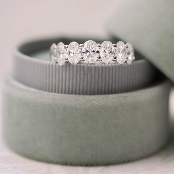 Oval DE - VS1 Lab Grown Diamond Full Eternity Wedding Band - Doozy Diamonds