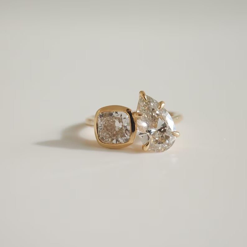 1.0CT pear cut solitaire engagement ring available to buy now