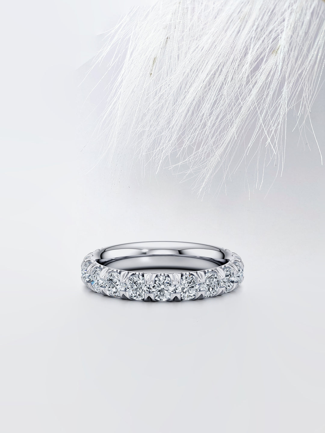 Round FG - VS1 Lab Grown Diamond Half Eternity Wedding Band - Doozy Diamonds