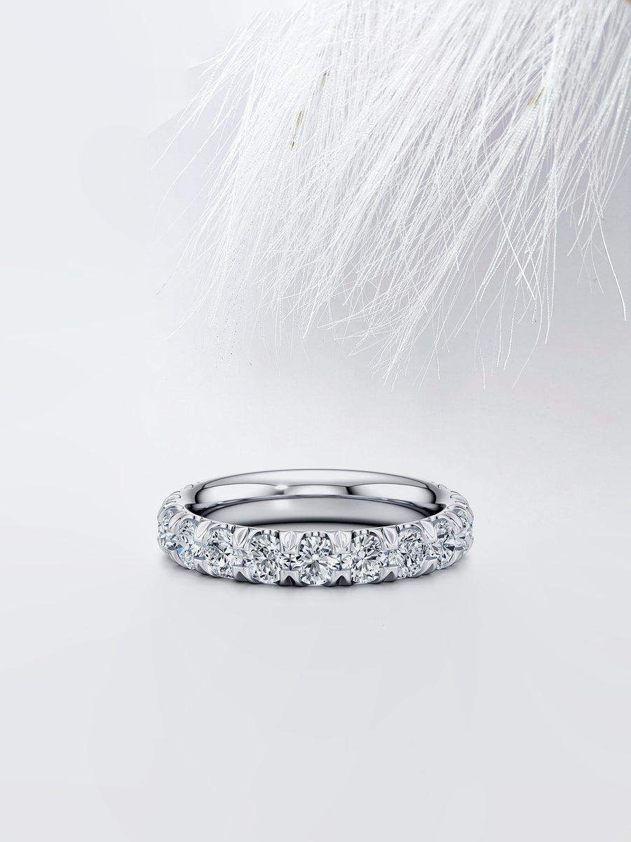 Round FG - VS1 Lab Grown Diamond Half Eternity Wedding Band - Doozy Diamonds