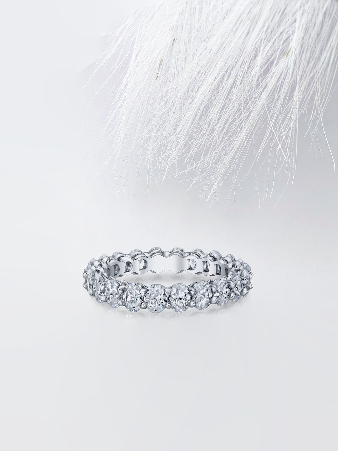 Oval FG - VS1 Lab Grown Diamond Full Eternity Wedding Band - Doozy Diamonds