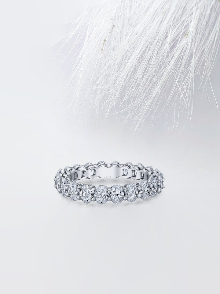 Oval FG - VS1 Lab Grown Diamond Full Eternity Wedding Band - Doozy Diamonds