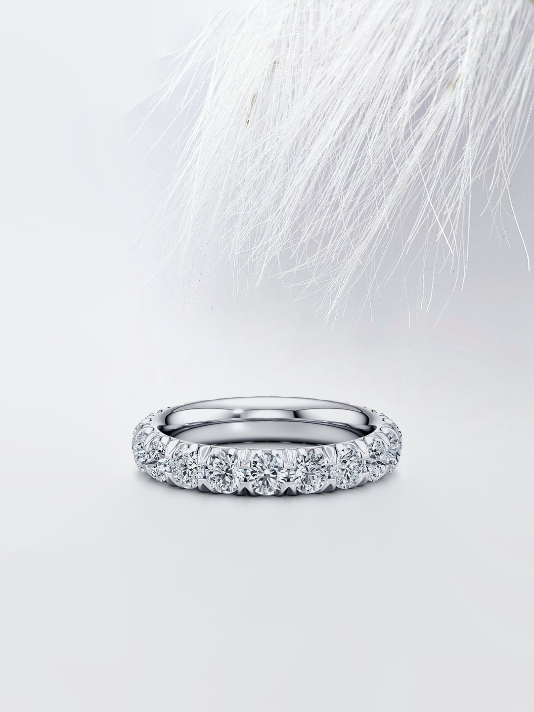 Round FG - VS1 Lab Grown Diamond Eternity Stacking Band - Doozy Diamonds