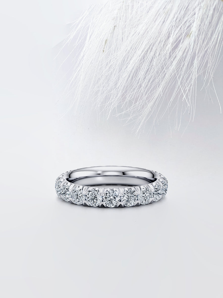 Round FG - VS1 Lab Grown Diamond Eternity Stacking Band - Doozy Diamonds