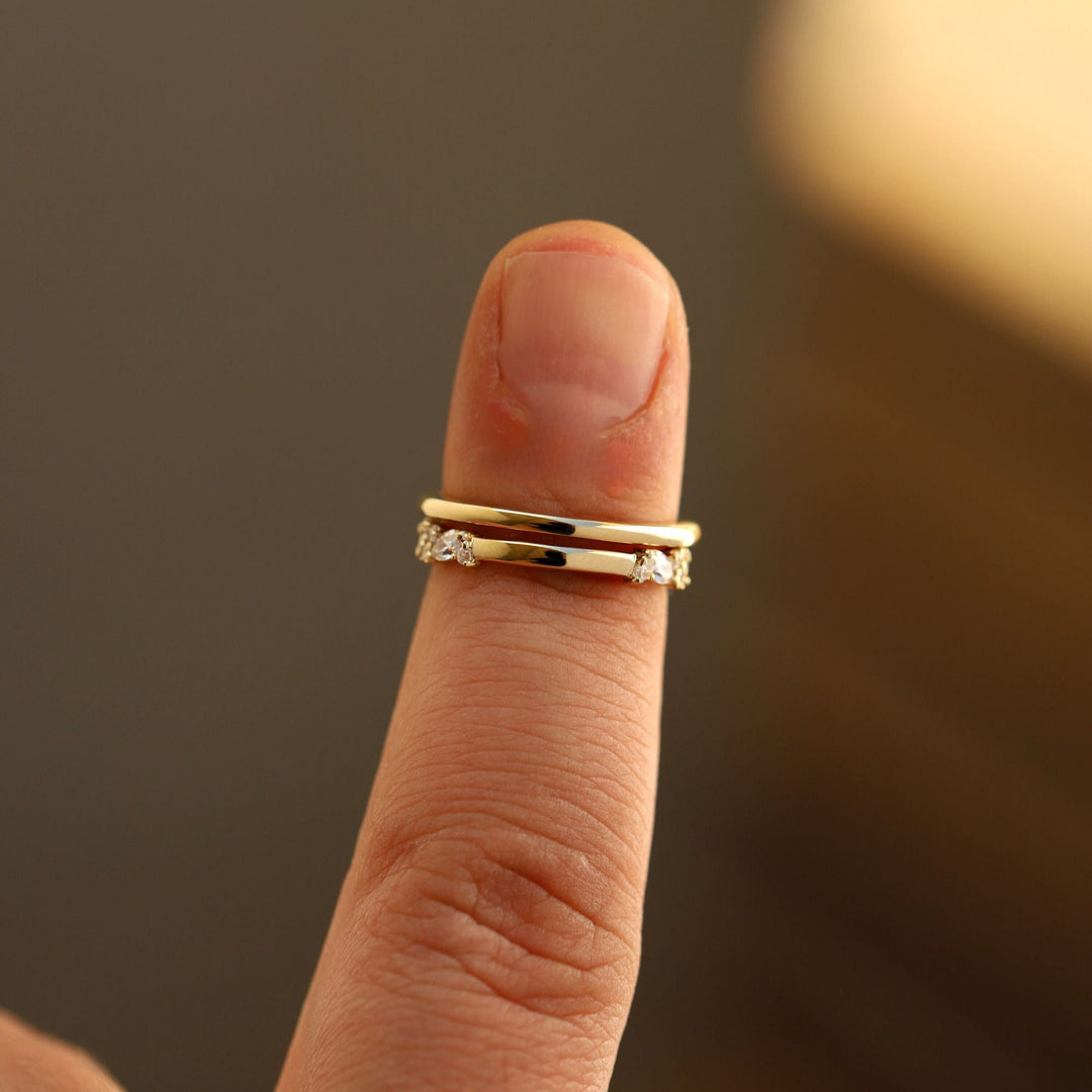 Oval Lab-Grown Solitaire Engagement Ring Set for Women